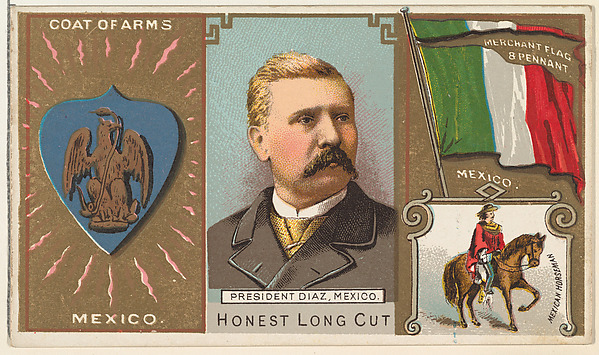 W. Duke, Sons & Co., President Diaz of Mexico, from the Rulers, Flags, and Coats of Arms series (N126-1) issued by W. Duke, Sons & Co.