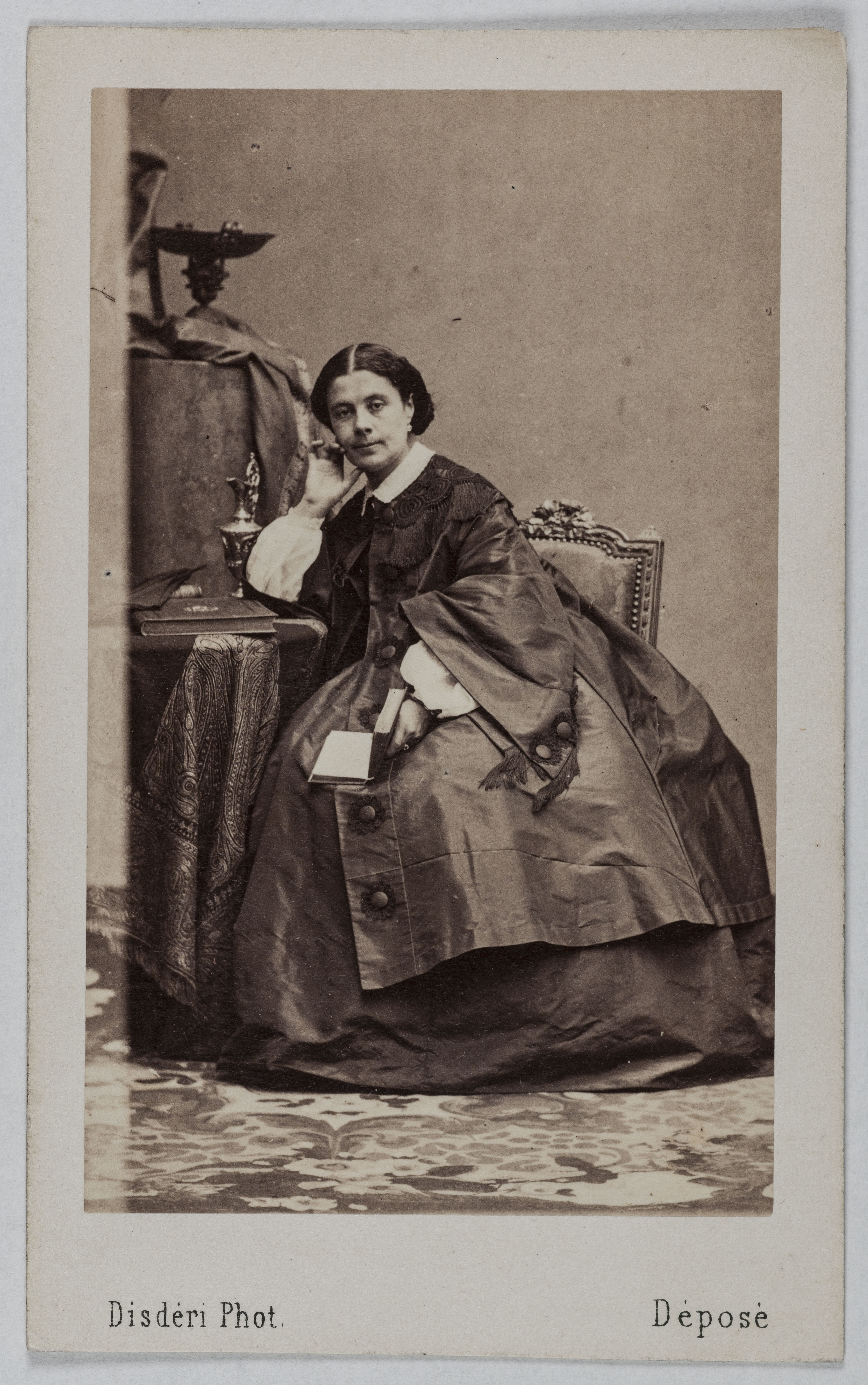 André-Adolphe-Eugène Disdéri, Portrait de Faure-Lefebvre Constance Caroline, (ép. Faure Jean-Baptiste), (1828-1905), (chanteuse)