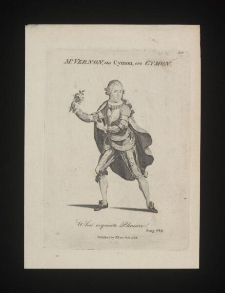 Unknown, Mr. Vernon, as Cymon in Cymon