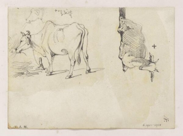 George Chinnery, An Indian cow, and a goat