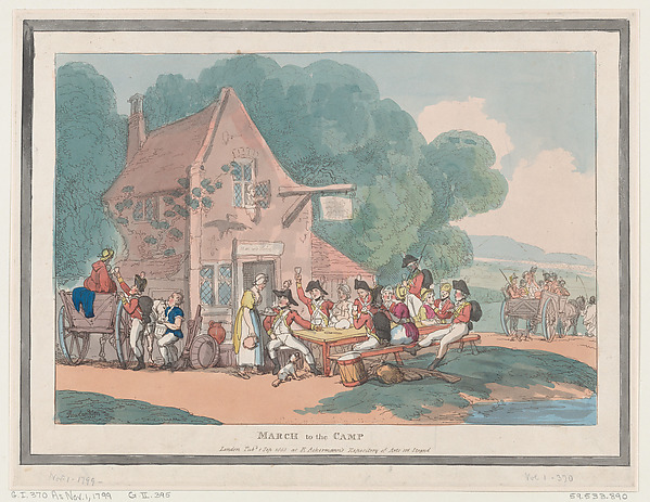 Thomas Rowlandson, March to the Camp