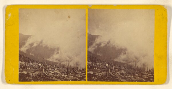 John B. Heywood, Storm clouds rising from the valley as seen from Mt. Washington. [White Mountain]