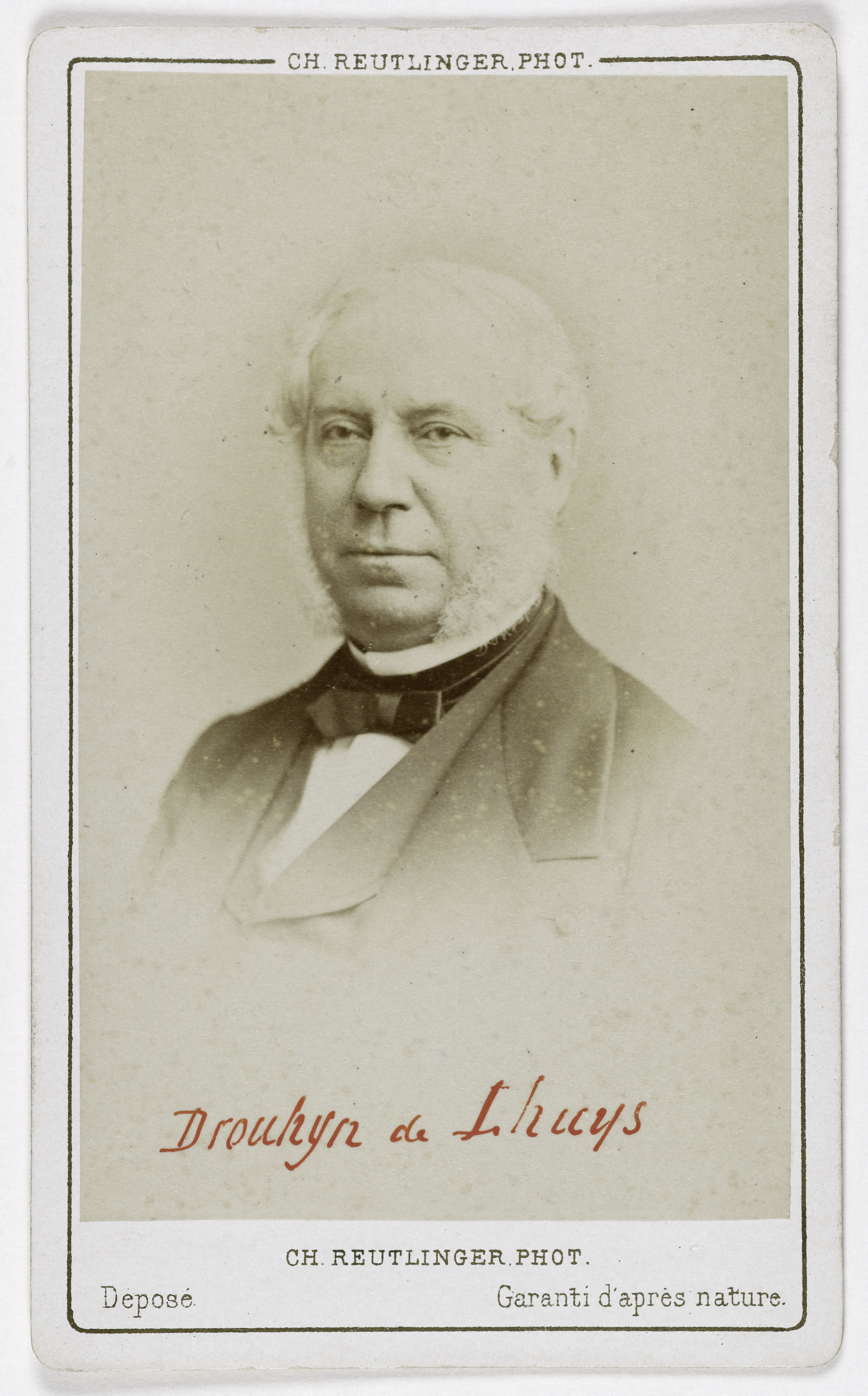 Charles Reutlinger, Portrait d'Edouard Drouyn de Lhuys (1805-1881), (diplomate, ministre des affaires étrangères)