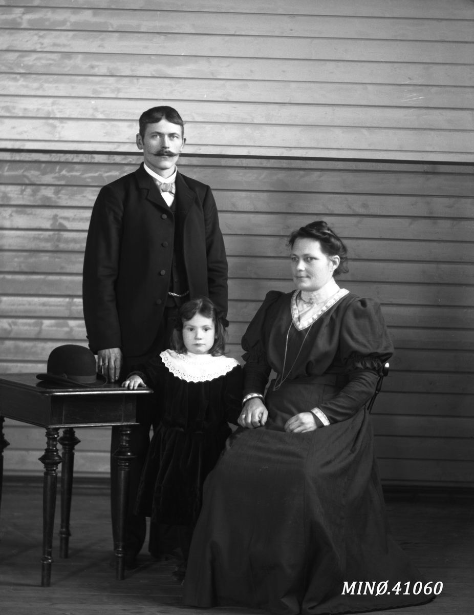 Oscar Holte, Portrett av liten familie - Hemness