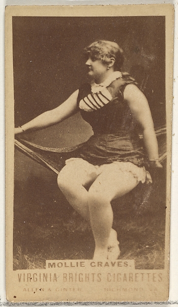 Allen & Ginter, Mollie Graves, from the Actors and Actresses series (N45, Type 1) for Virginia Brights Cigarettes