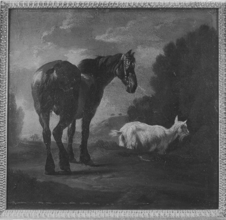 Pieter van Bloemen, Pferd und Ziege in Landschaft