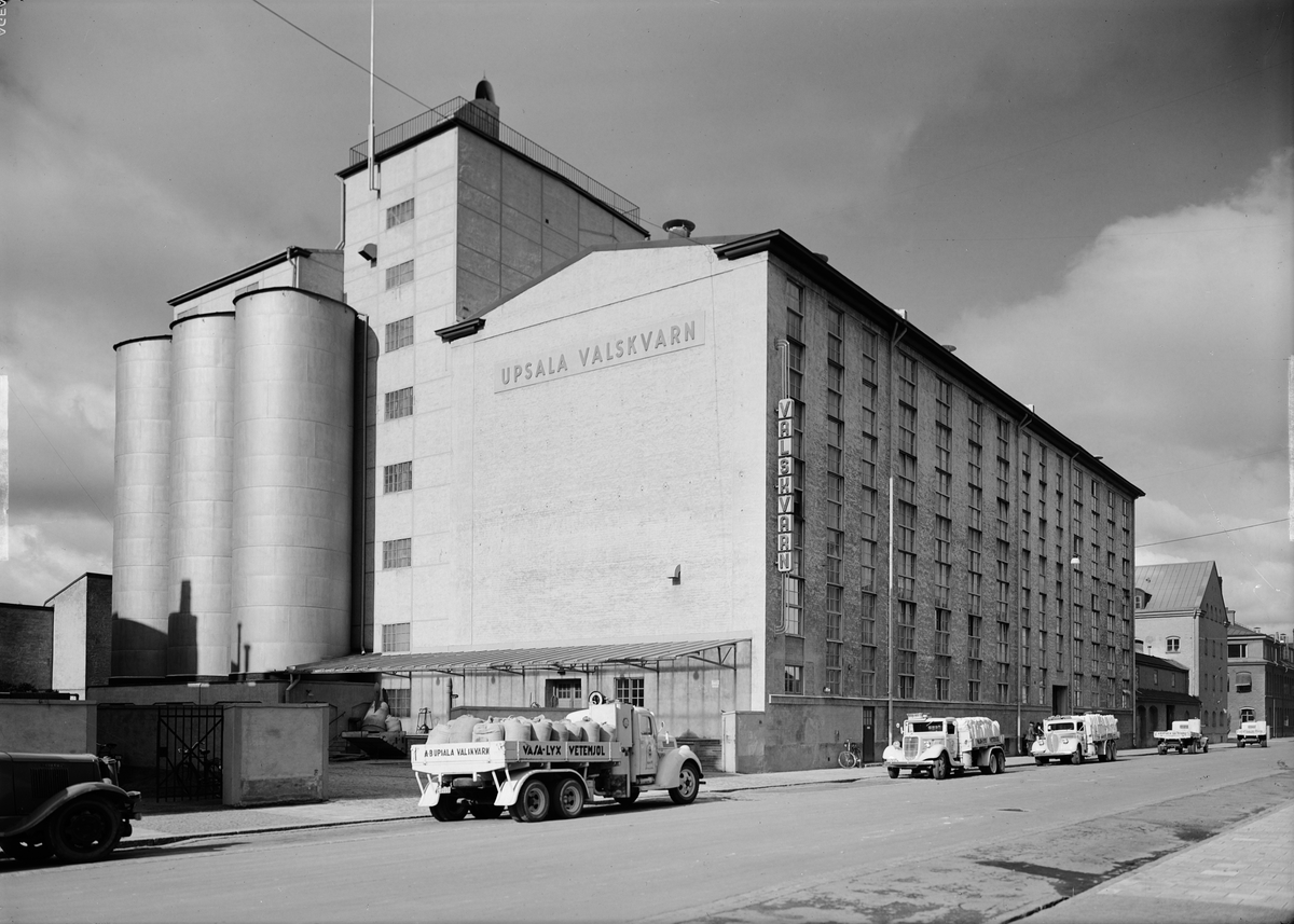 Paul Sandberg, AB Upsala Valskvarn vid Väderkvarnsgatan, kvarteret Njord, Kvarngärdet, Uppsala september 1944