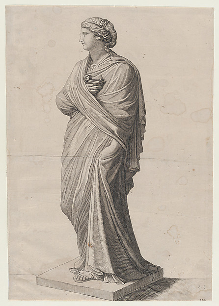 Anonymous, A Vestal Virgin (?), from "Speculum Romanae Magnificentiae"