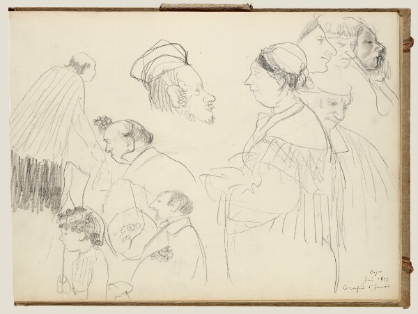 Edgar Degas, Sketches of Figures at a Funeral