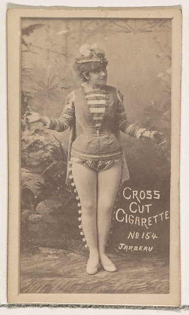 W. Duke, Sons & Co., Card Number 154, Jarbeau, from the Actors and Actresses series (N145-1) issued by Duke Sons & Co. to promote Cross Cut Cigarettes