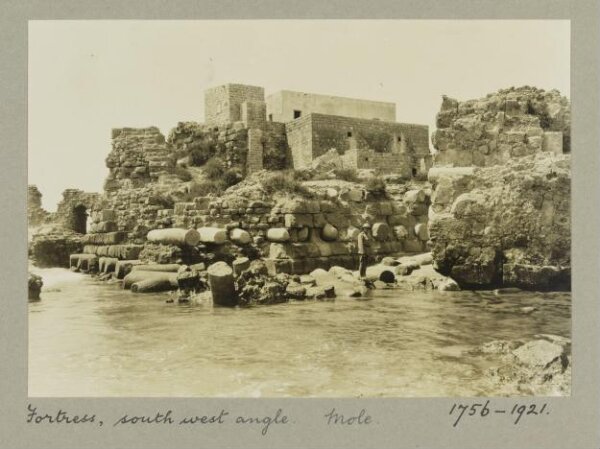 K.A.C. Creswell, South-west side of Crusader Castle, Caesarea