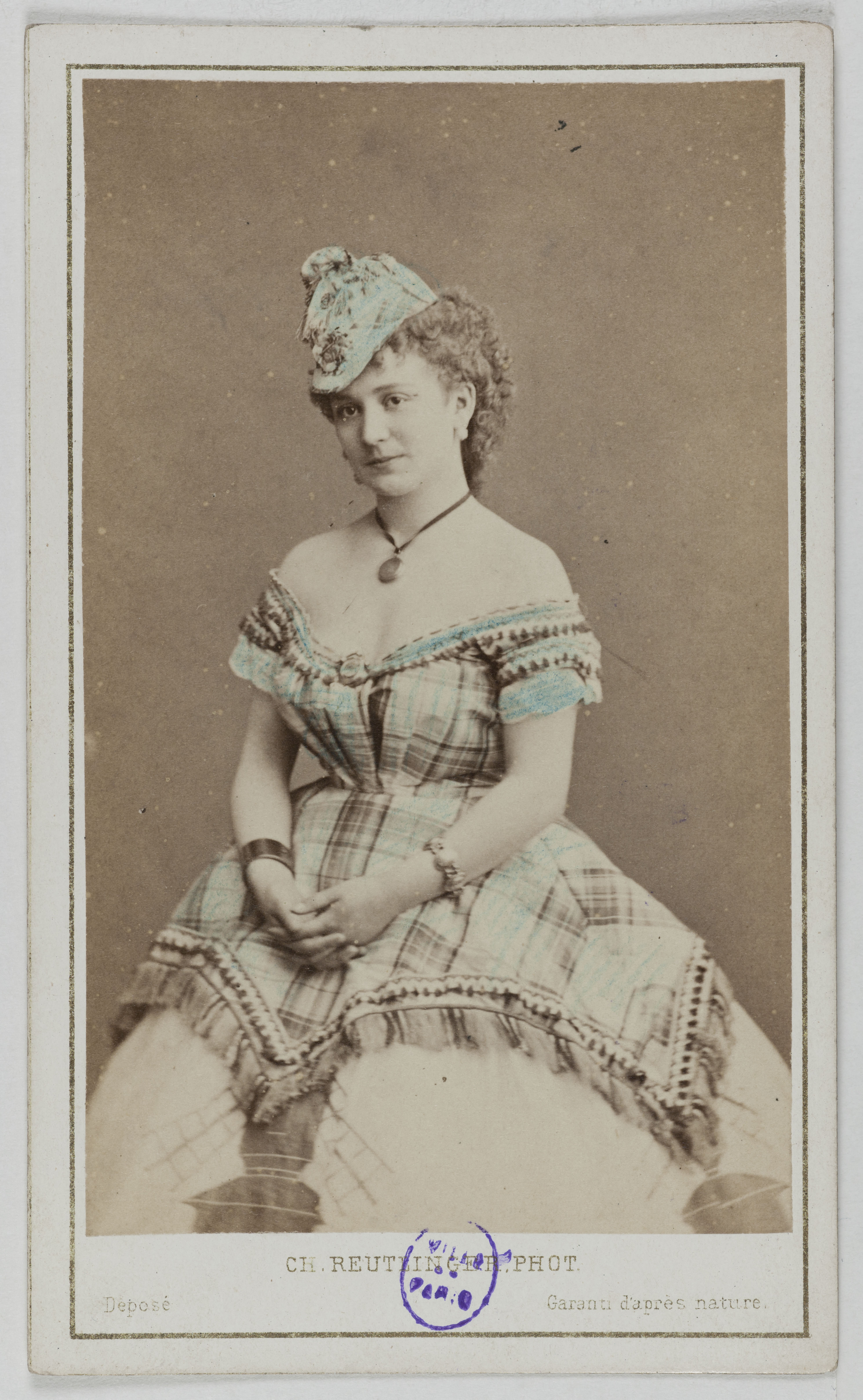 Charles Reutlinger, Portrait de Berthe Legrand (Adèle Blanchart dite, 1850-1910), (actrice)