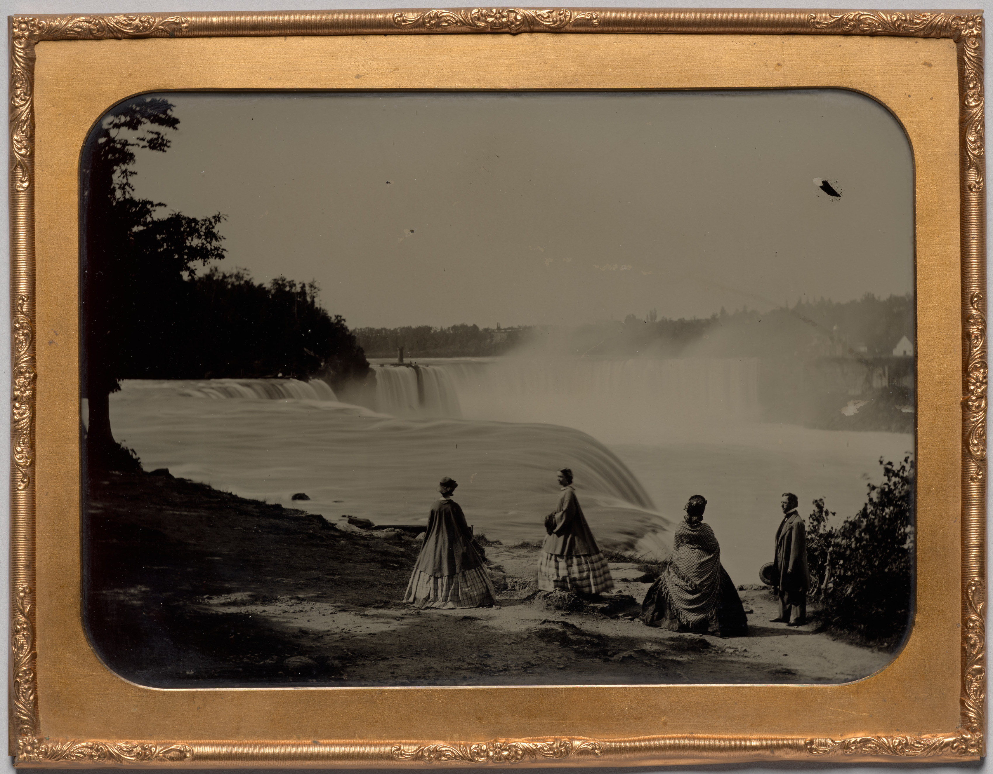 Platt D. Babbitt, Niagara Falls with well-dressed group