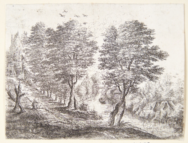 Philips Augustijn Immenraet, Landskab med en siddende bonde