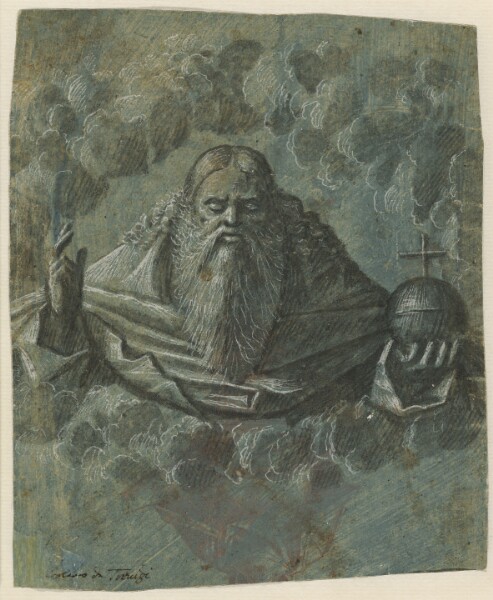Vittore Carpaccio, God the Father (recto); Standing Christ (verso)