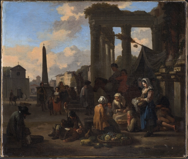 Jan van Huchtenburg, Torveplads i Rom