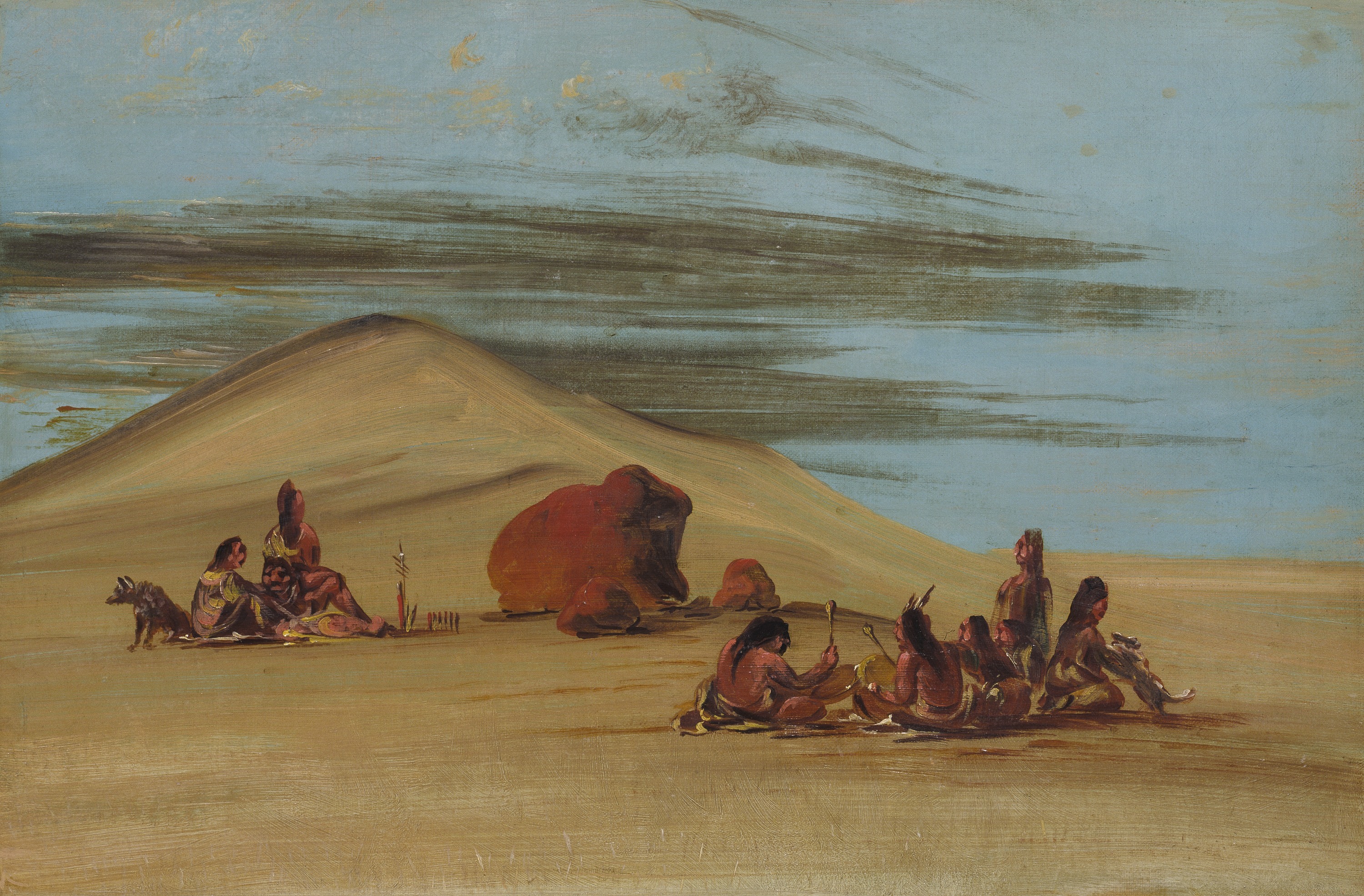 George Catlin, Sioux Worshiping at the Red Boulders