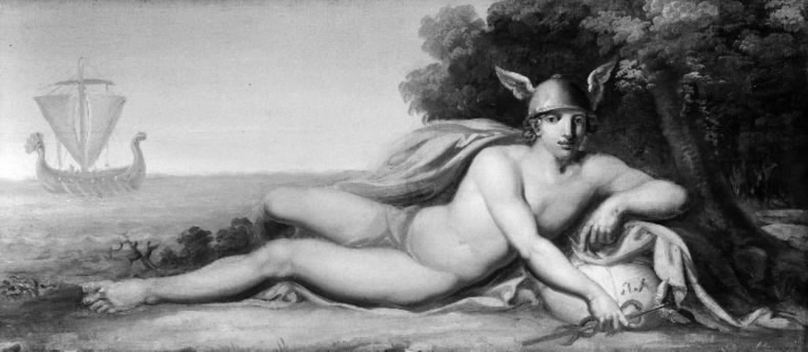 Nicolai Abildgaard, Merkur liggende ved en strandbred