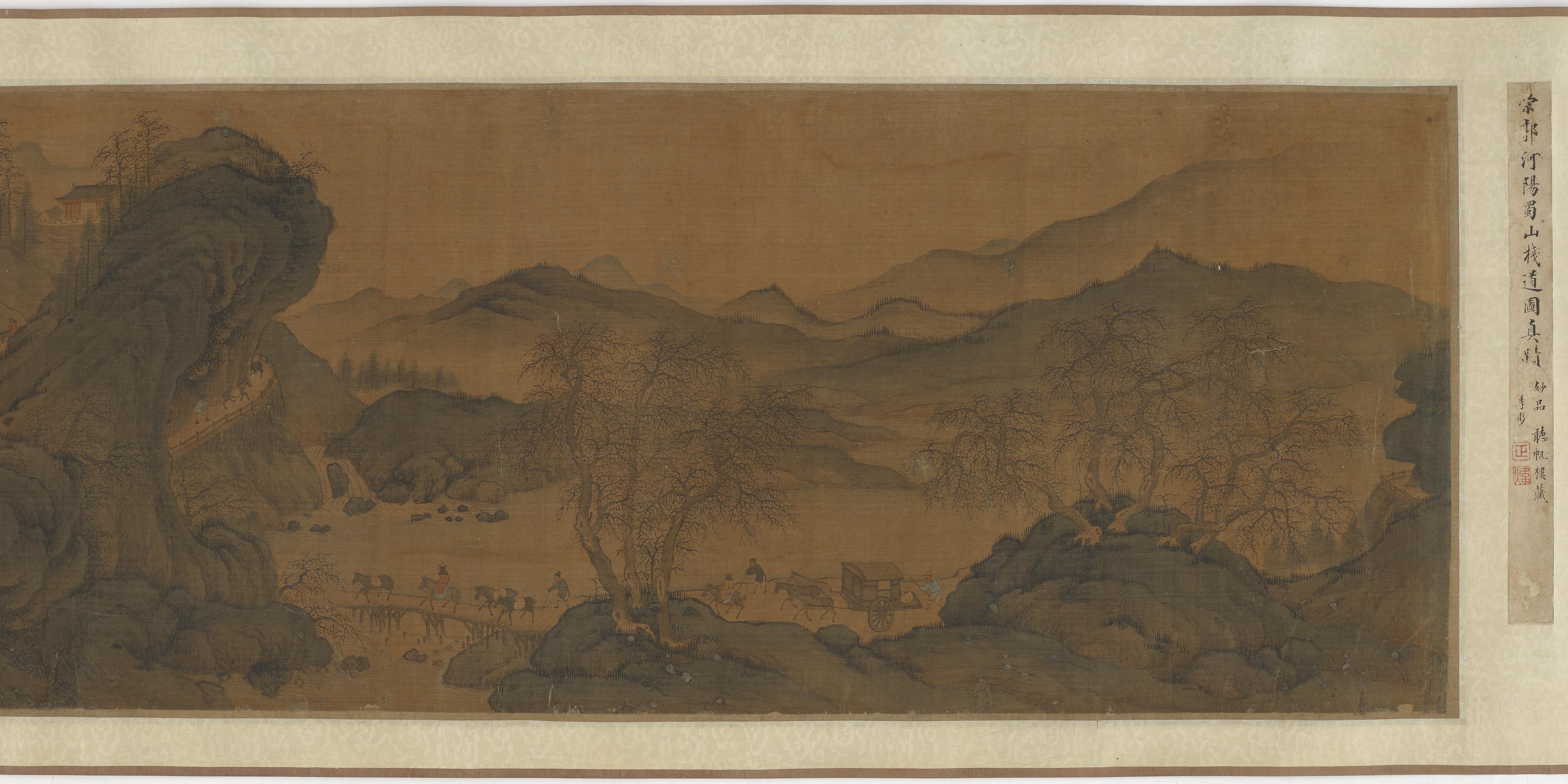 Formerly attributed to Guo Xi, Trestle roads in the mountains of Shu
