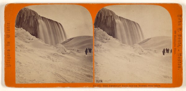 John P. Soule, The American Fall and Ice Mound, from below.