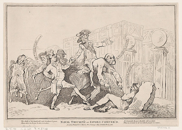 Thomas Rowlandson, Naval Triumph, or Favors Conferred