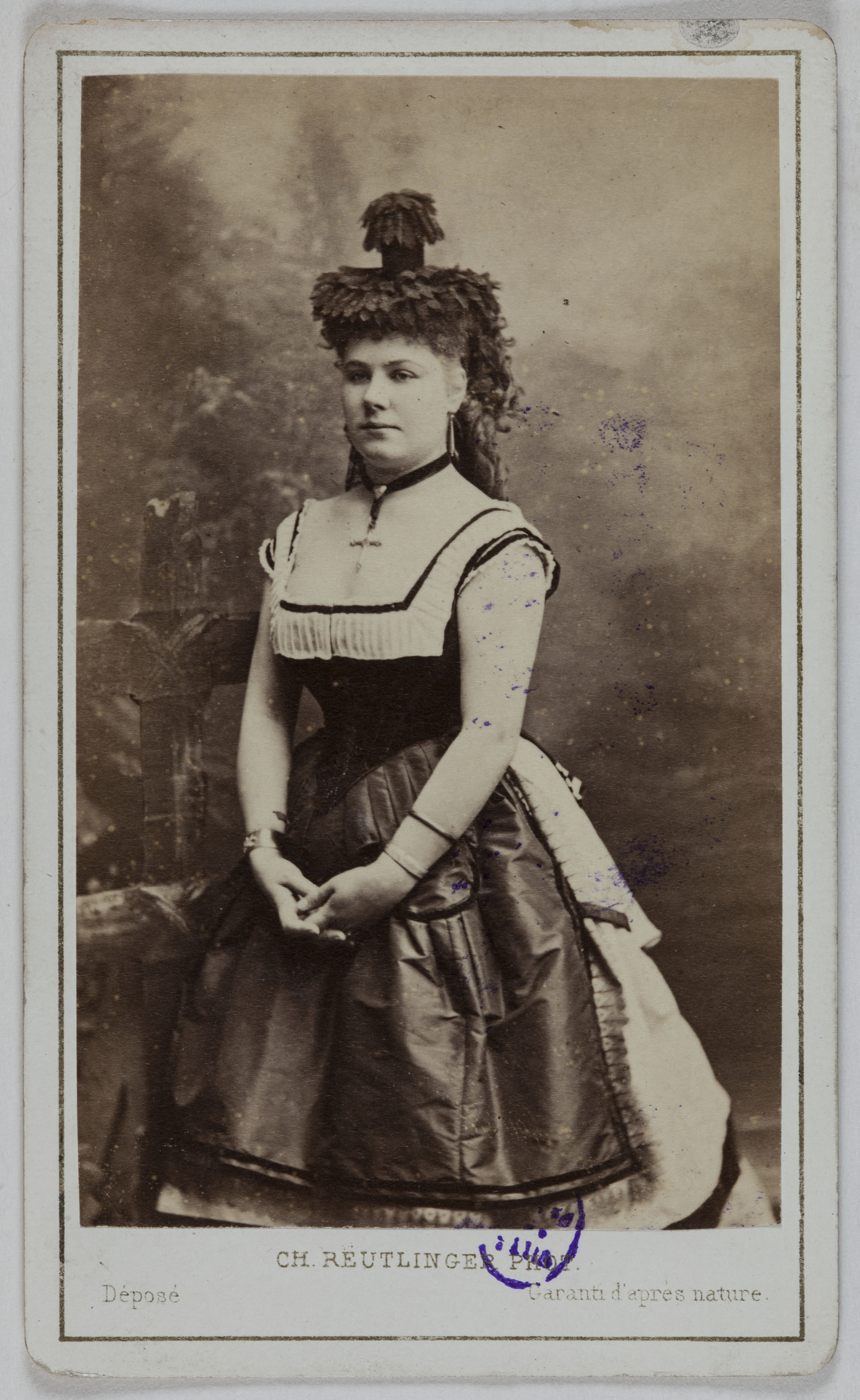 Charles Reutlinger, Portrait de Julia Baron (née Jenny Boudin), (vers 1836- ), (actrice)