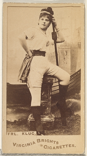 Allen & Ginter, Fräulein Klug, from the Actors and Actresses series (N45, Type 1) for Virginia Brights Cigarettes