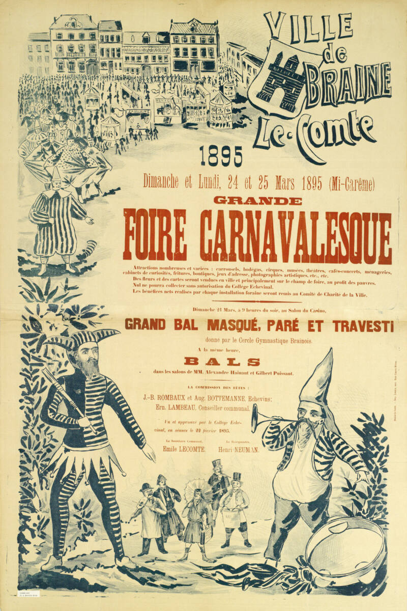 Anonym, VILLE de BRAINE le-Comte; 1895; GRANDE FOIRE CARNAVALESQUE