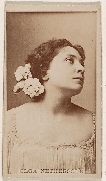 Kinney Brothers Tobacco Company, Olga Nethersole, from the Actresses series (N245) issued by Kinney Brothers to promote Sweet Caporal Cigarettes