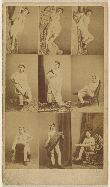 Unknown, [Montage of nine different nude women in various poses]