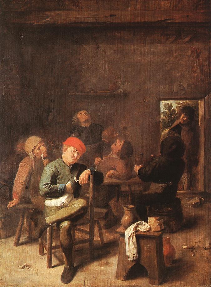 Adriaen Brouwer, Peasants Smoking and Drinking