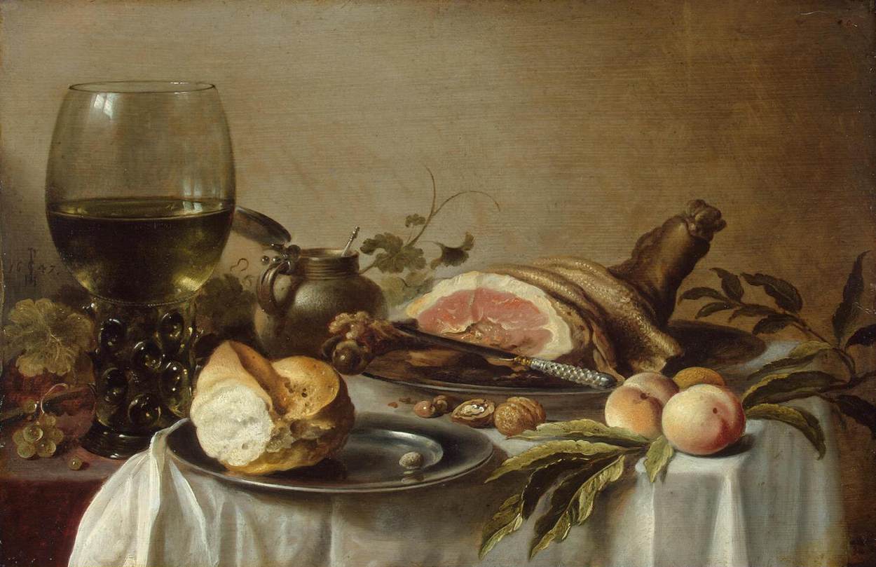 Pieter Claesz, Breakfast with Ham