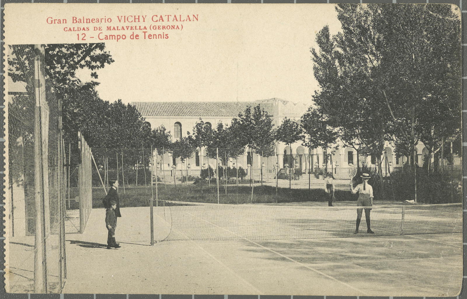 Desconegut, Gran Balneario Vichy. Caldas de Malavella (Gerona). 12-Campo de Tenis
