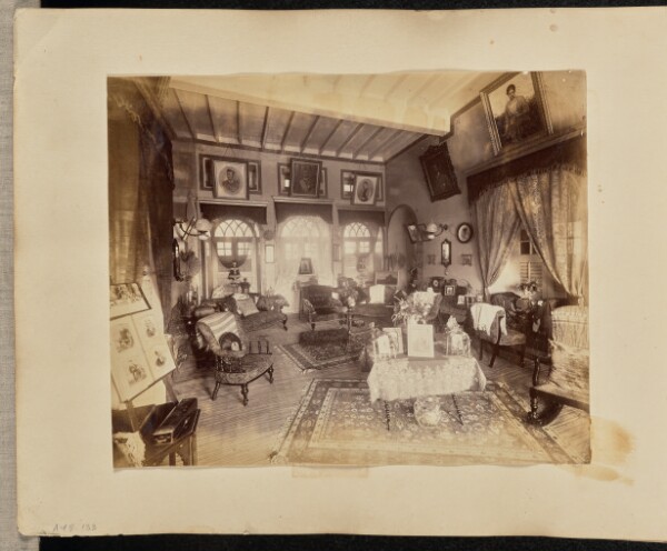 Unknown, [Interior of colonial residence, India]