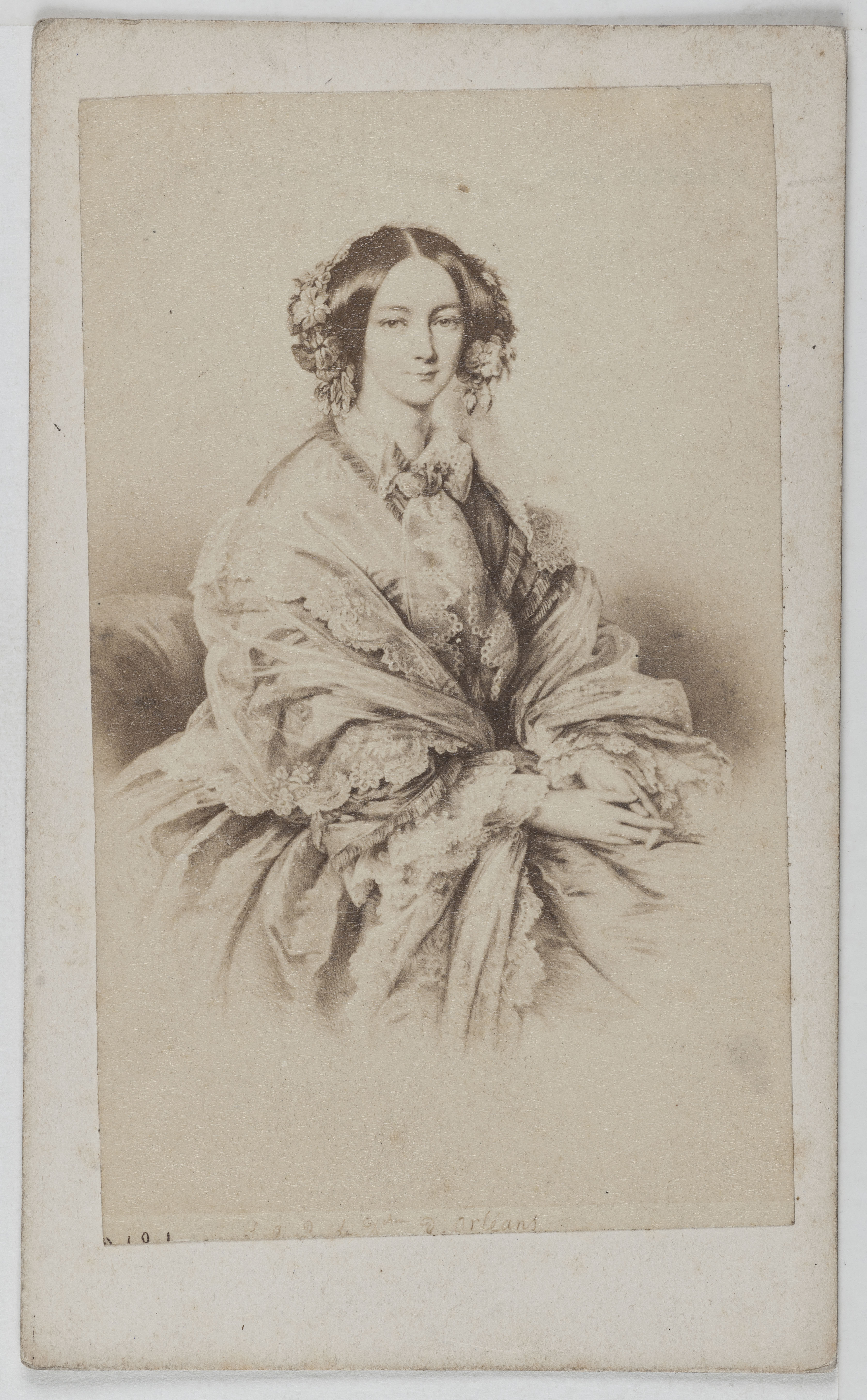 Anonyme, Portrait de la duchesse d'Orléans (1814-1858), née Hélène de Mecklembourg-Schwerin.