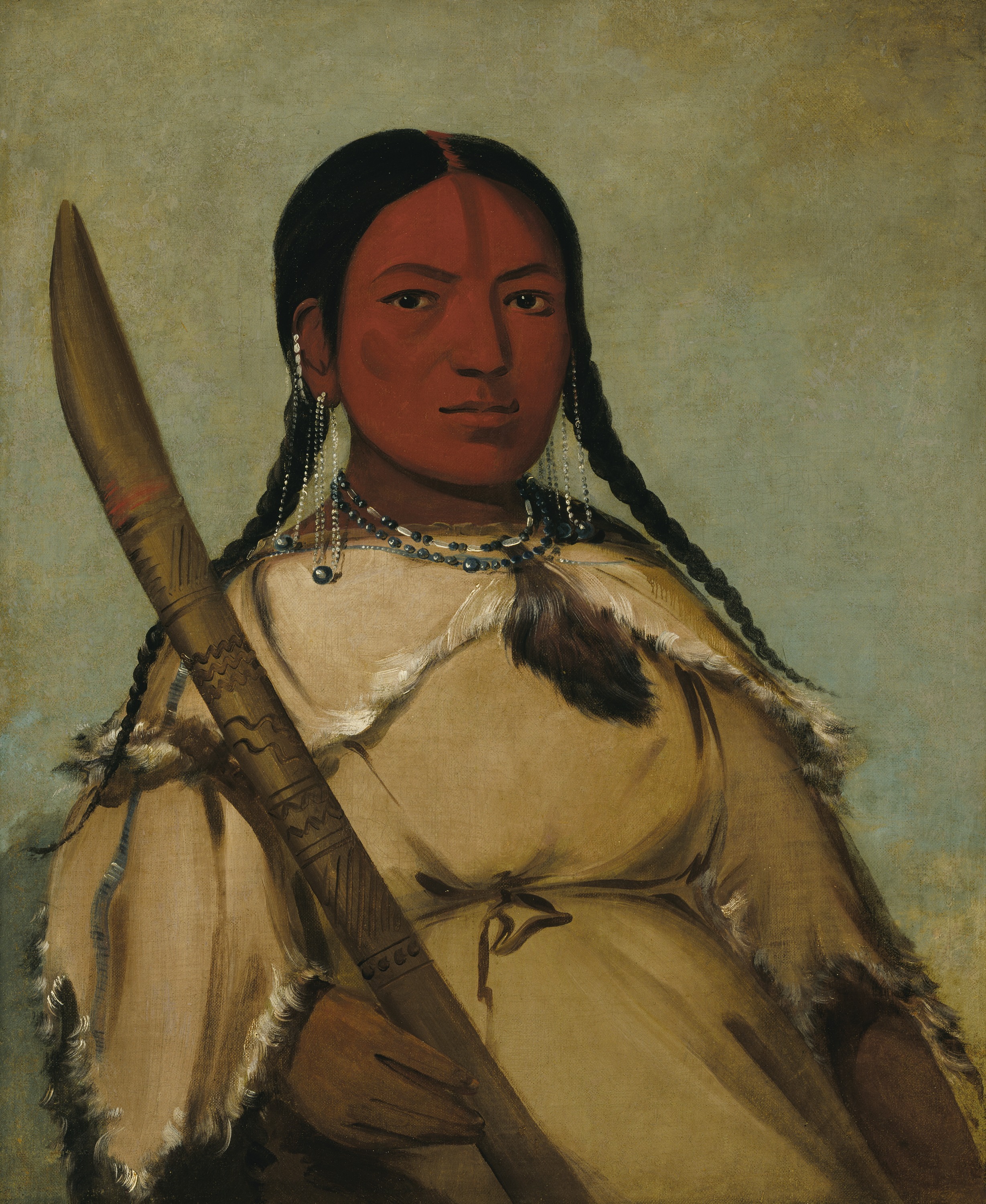 George Catlin, Chin-cha-pee, Fire Bug That Creeps, Wife of Pigeon's Egg Head