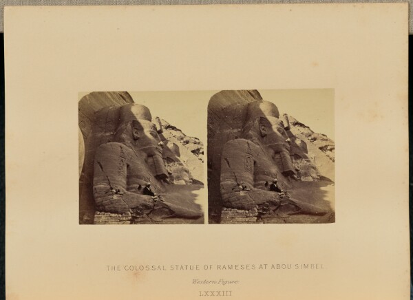 Francis Frith, The Colossal Statue of Rameses at Abou Simbel. Western Figure