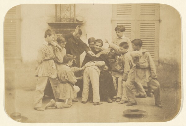 André Adolphe-Eugène Disdéri, [Au College de l'Assomption, Nîmes: La Fessée (At the College of the Assumption, Nîmes: The Spanking)]