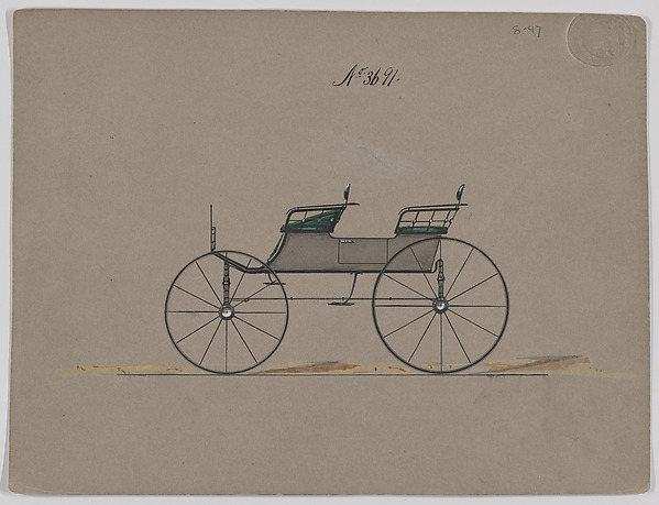 Brewster & Co., Design for 4 seat Phaeton, no top, no. 3691