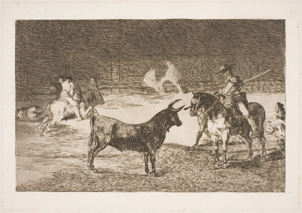Francisco de Goya, Den fejrede picador, Fernando del Toro, provokerer den olme tyr med sin lanse