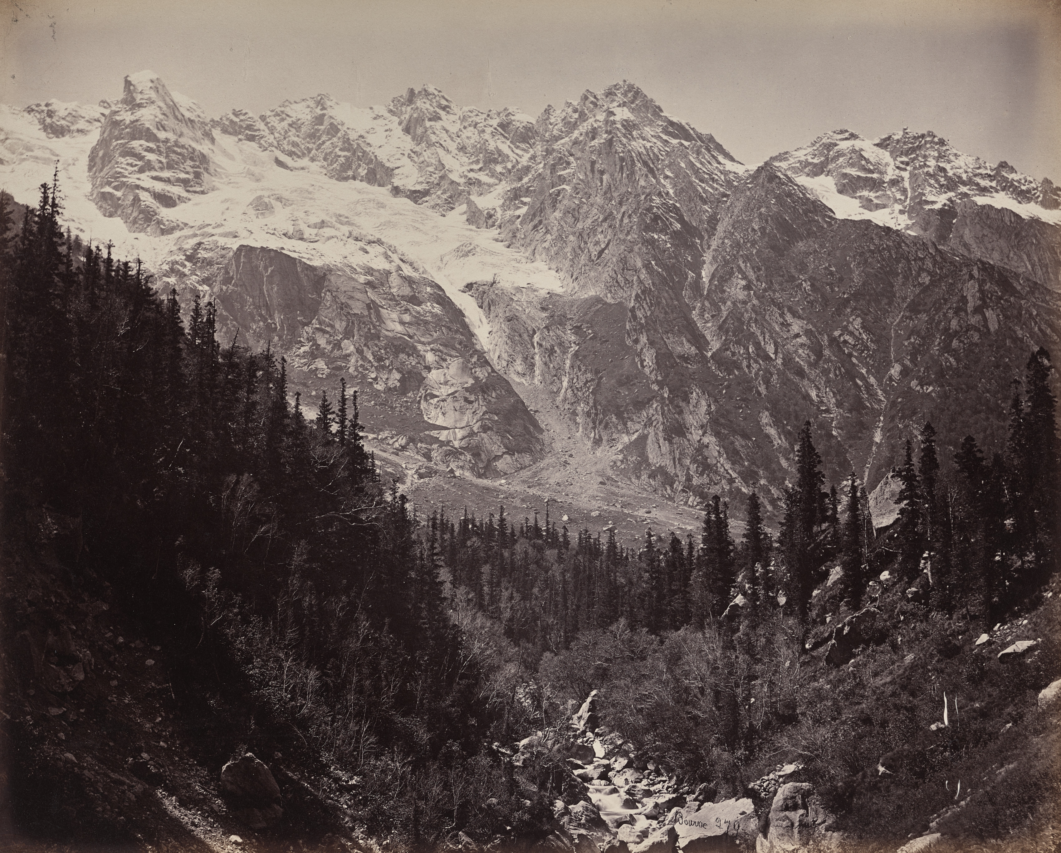Samuel Bourne, Scene in the Upper Himmalayahs. View in the Manga Valley