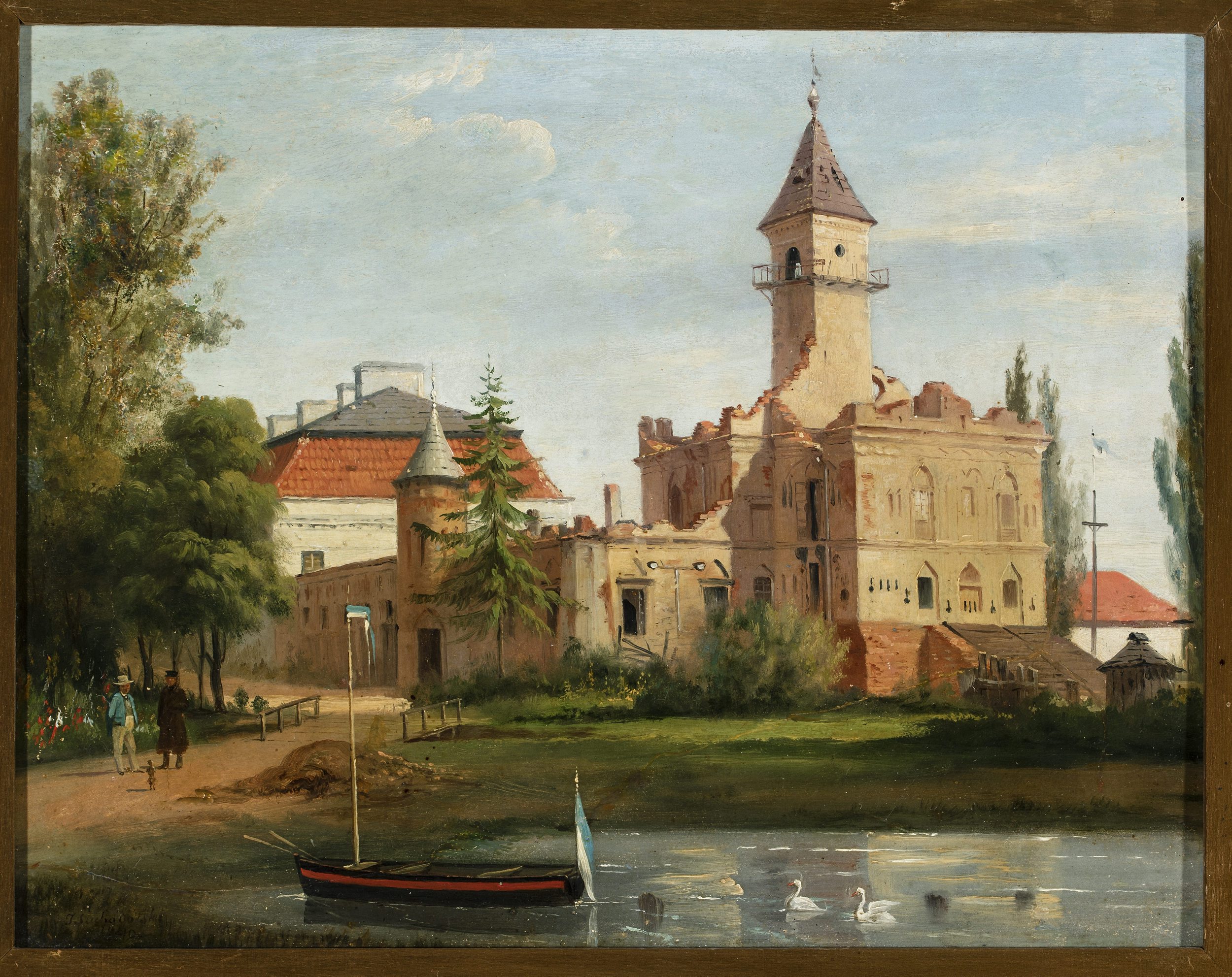 January Suchodolski, View of the castle in Radziejowice