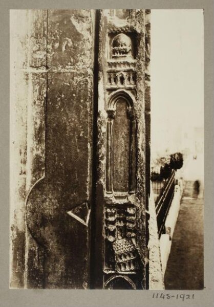 K.A.C. Creswell, Decoration detail (spolia) at the entrance of the  Madrasa of Mamluk Sultan Hasan, Cairo