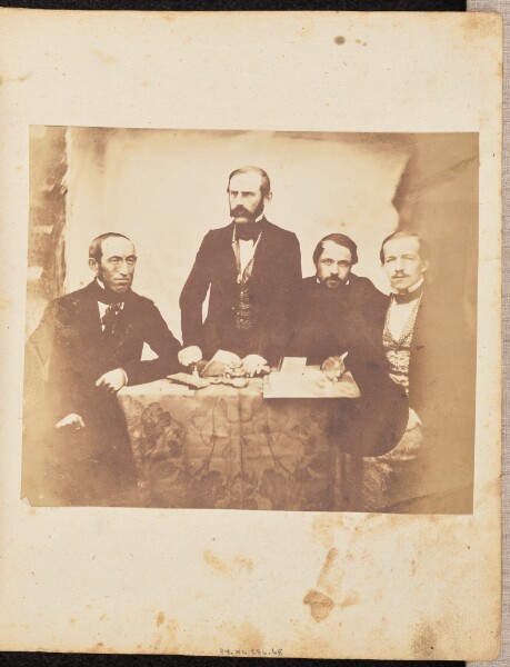 Jakob Höflinger, [Portrait of four men around a table]