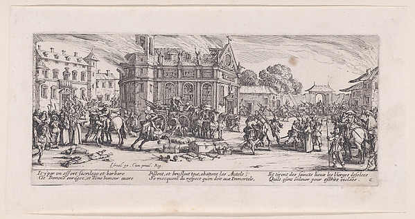 Jacques Callot, Dévastation d'un Monastère (Devastation of a Monastery), plate 6 from "Les Misères et les Mal-Heures de la Guerre" (The Miseries and Misfortunes of War)
