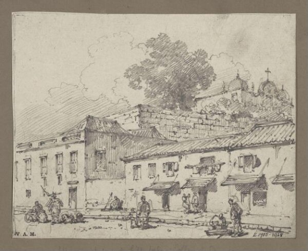 George Chinnery, Houses below the church and college of S. José, Macau