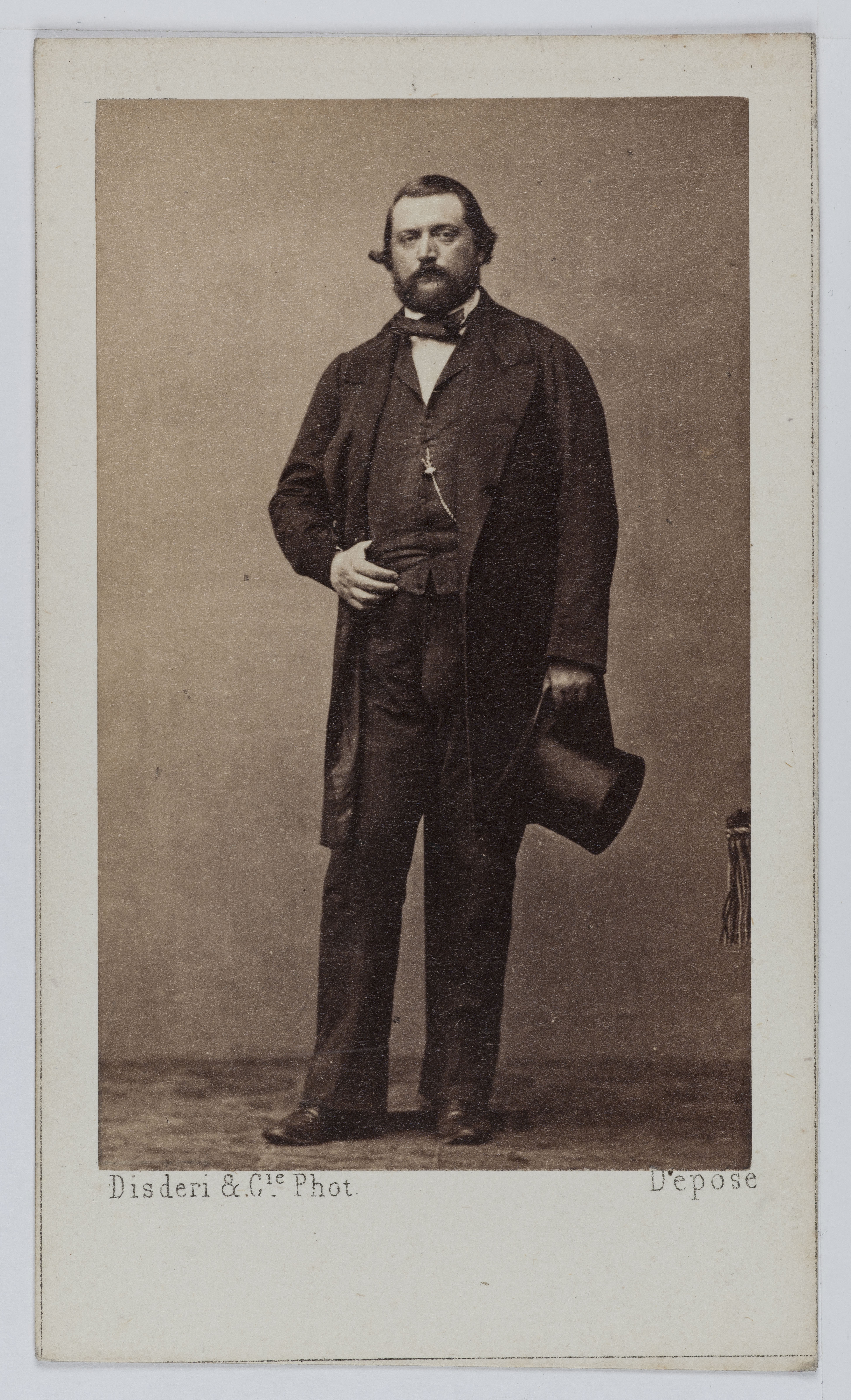 Disderi & Cie, Portrait de Pietro Primoli (1820-1883), comte de Foglia, mari de la princesse Charlotte Bonaparte.