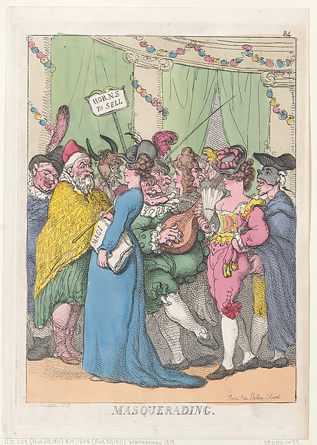 Thomas Rowlandson, Masquerading