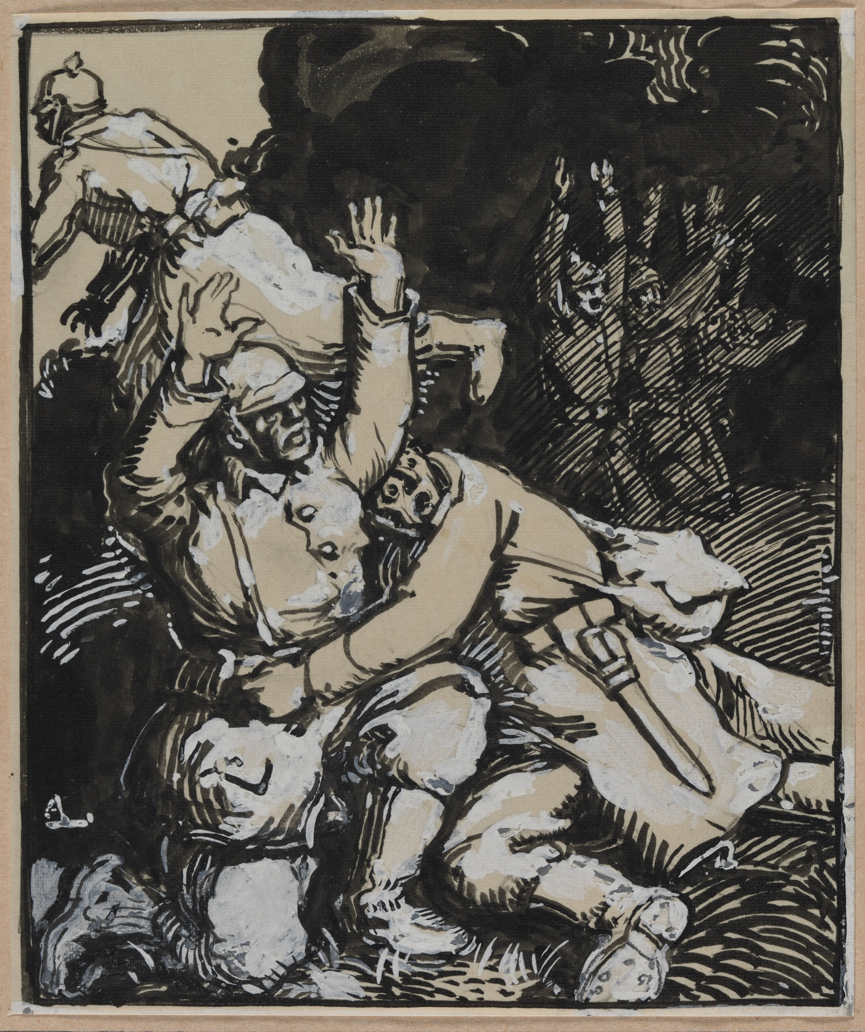 Auguste Louis Lepère, Dans une tranchée, des soldats allemands se rendent