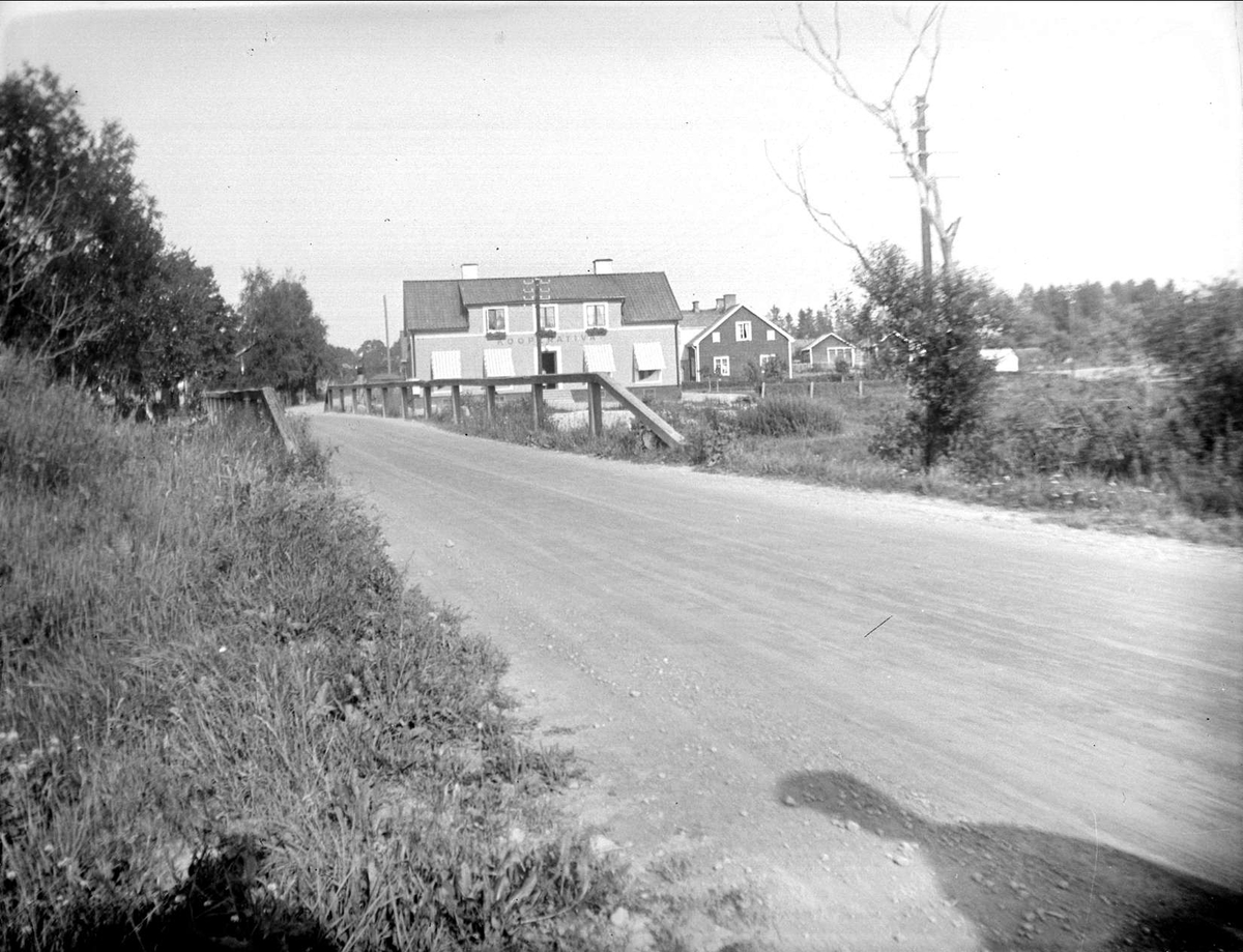 August Fredrik Schagerström, Bridge over Olandsån at Korsbron in Gimo, Skäfthammar parish, Uppland, August 1934